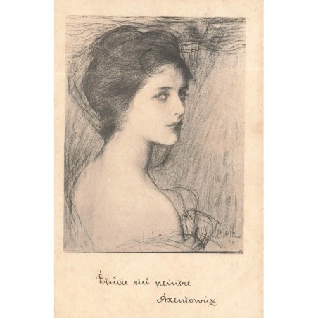n°29772 - Etude du peintre polonais Teodor Axentowicz - Femme
