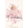 n°29783 - Saint-Valentin - Beware St Valentine's Day - Cupidon assis sur une branche fleurie