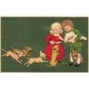 n°29798 - Flatscher - Chien - Enfants entourés de teckels - dackel
