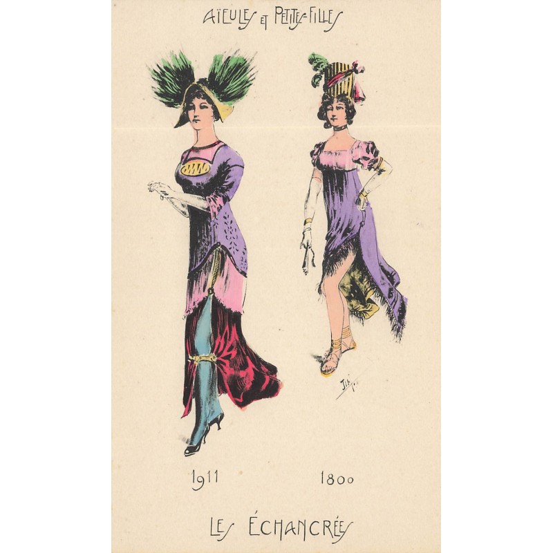 n°29802 - Illustrateur Jim - Les échancrées - Aïeule et Petite Fille - 1800-1911