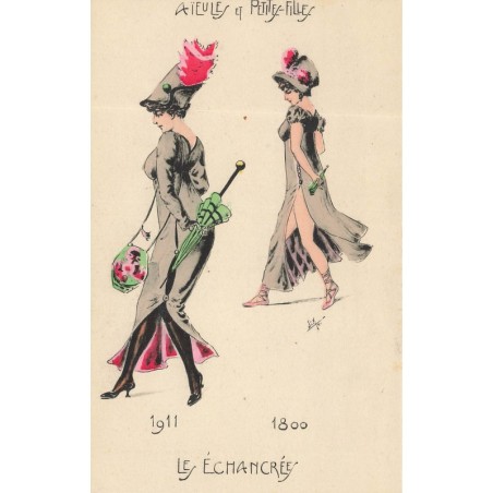 n°29806 - Illustrateur Jim - Les échancrées - Aïeule et Petite Fille - 1800-1911
