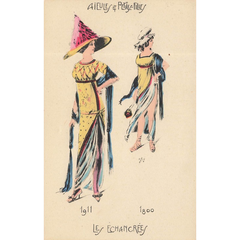 n°29807 - Illustrateur Jim - Les échancrées - Aïeule et Petite Fille - 1800-1911