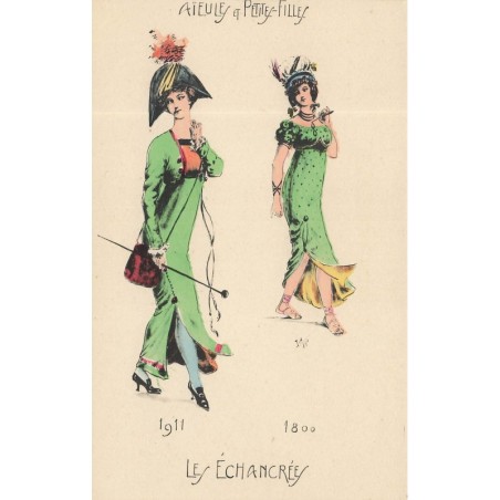 n°29810 - Illustrateur Jim - Les échancrées - Aïeule et Petite Fille - 1800-1911