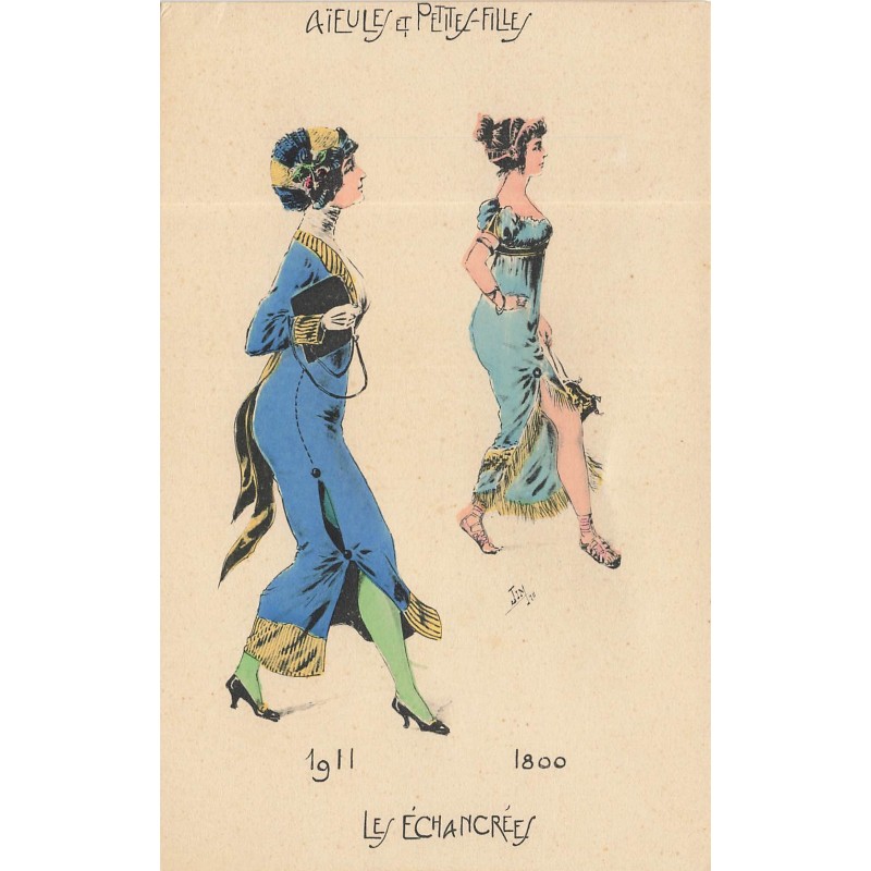 n°29811 - Illustrateur Jim - Les échancrées - Aïeule et Petite Fille - 1800-1911