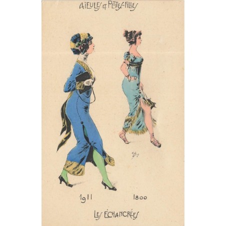 n°29811 - Illustrateur Jim - Les échancrées - Aïeule et Petite Fille - 1800-1911