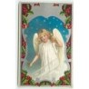 n°13689 - Carte Fantaisie - Ange et décor de houx