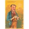 n°29860 - Carte Gaufrée - 1er Avril - J'ai mis dans ta poche, mon vieux, le poisson qui te va le mieux
