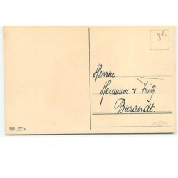 n°13690 - Carte Fantaisie - Enfants avec des sapins - Luge