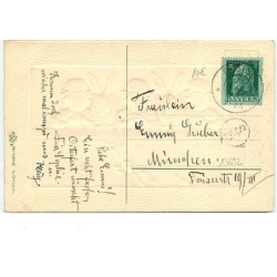 n°13692 - Carte Fantaisie Gaufrée - Fröhliche Ostern - Fillettes et Lapins