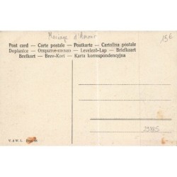 n°29885 - Chat - Liebesheirat - Mariage d'Amour - Couple de chat dans un lit - M. Boulanger ?