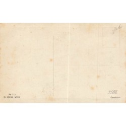 n°29888 - Adam und Eva - Couple d'enfant assis dans un pré, la fillette croquant une pomme - MM Vienne n°712