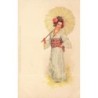 n°29904 - Illustrateur MSM - Meissner - Jeune femme portant un kimono, et une ombrelle