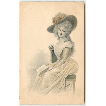 n°13699 - Carte Illustrateur - MM Vienne n°199 - Wichera - Femme - Lecture