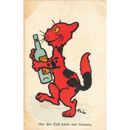 n°29906 - MM Vienne 241 - Illustrateur Lewin - Chat orange humanisé, portant une bouteille