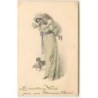 n°13700 - Carte Illustrateur - MM Vienne n°194 - Femme + Fillette + chien