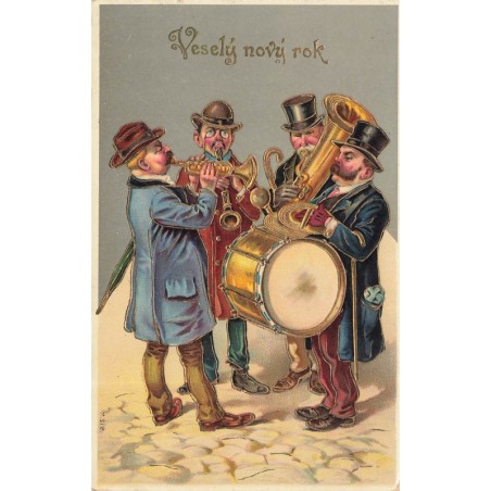 n°29934 - Fantaisie - MSIB - Vesely novy rok - 4 hommes jouant de la musique