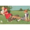 n°29944 - Fantaisie - Flatscher - Enfants jouant sur une balancelle, le bébé pleurant