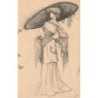 n°29956 - Illustrateur Lucien Guy - Jeune femme portant un chapeau avec un très grand bord - Mode