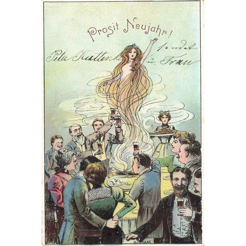 n°29966 - Nouvel An - Kulas - Prosit Neujahr - Hommes et femmes trinquant