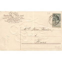 n°29975 - Carte Gaufrée - Joyeuses Pâques - Enfants et mouton