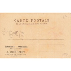 n°29993 - Tuck - Anges jouant de la harpe, entourée de fleurs - Confiserie J. Chermet -Marseille