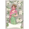 n°29997 - Fantaisie - Art Nouveau - Jeune femme au milieu de fleurs - Maatschappij tot Detail-Verkoop van Petroleum