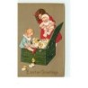 n°13725 - Carte Gaufrée - Flatscher - Easter Greetings - Enfants ouvrant un coffre plein de poussins
