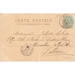 n°29969 - Carte Gaufrée - Fröhliche Ostern - Lièvres poussant un enfant assis dans une charette