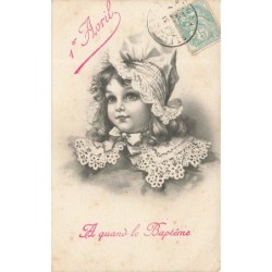 n°29974 - Carte Gaufrée - Easter Greetings - Garçon portant un oeuf décoré de fleurs roses
