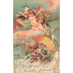 n°29979 - Noël - Fröhliche Weihnachten  - Parents regardant leurs enfants jouer, l'une avec une poupée