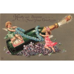 n°29982 - Carte Gaufrée - Art Nouveau - Joyeux Noël - Sapin