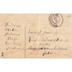 n°29983 - Carte Gaufrée - Joyeux Noël - Ange portant une petite banderolle