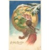 n°29989 - Carte Gaufrée - Raphael Tuck - Fantaisie - Portrait d'une fillette souriante