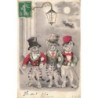 n°29994 - Carte Gaufrée - 3635 - Anges tenant des lampions