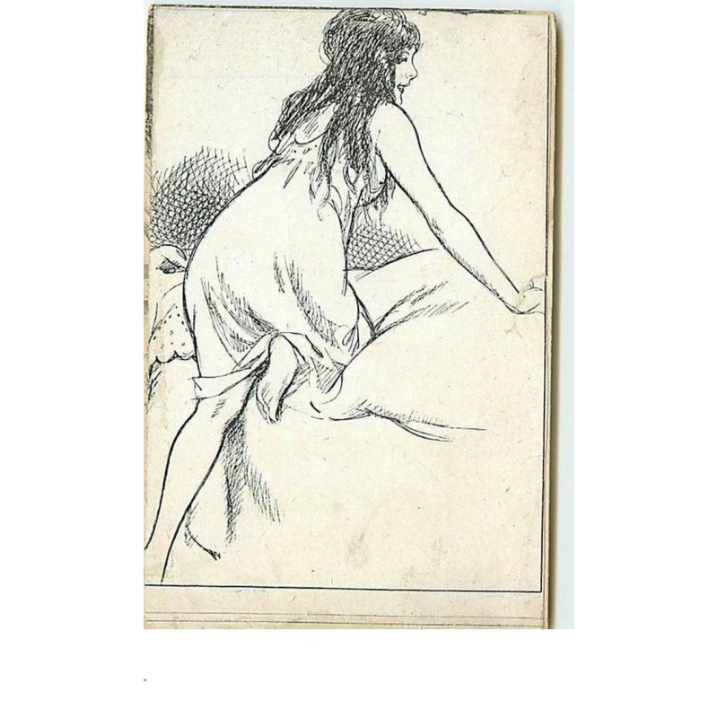 n°13748 - Jeune femme se préparant à aller dormir