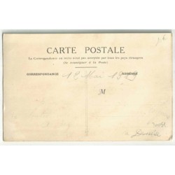 n°30051 - Carte Brodée - Porte Bonheur - Eglise et Muguet