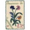 n°30052 - Carte Brodée Militaire - Souvenir de Lorraine E. V. - Fleurs