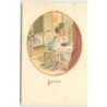 n°13756 - P. Ebner - Coquetterie - Fillette essayant un chapeau