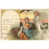 n°30062 - Stroefer's - Fröhliche Weihnachten - Ange veillant sur Marie portant un bébé