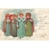 n°30063 - Noël - Stroefer's - Fröhliche Weihnachten - Fillettes marchant dans la neige