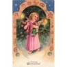 n°30064 - Carte Gaufrée - Noël  - Fröhliche Weihnachten - Ange portant des poupées