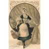 n°30065 - Noël Joyeux - Jeune servante portant des poupées dans un panier