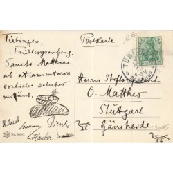 n°30085 - Pâques - Fröhliche Ostern - Oeuf humanisé - Coccinelles