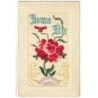 n°30102 - Carte Brodée - Bonne Fête - Rose