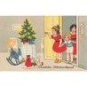 n°30117 - Noël - Herzlichen Weihnachtsgruss - Enfants entrant pour découvrir des jouets autour d'un sapin