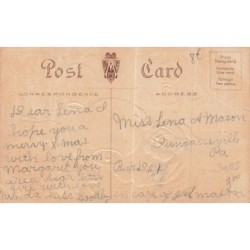 n°30125 - Carte Gaufrée - Noël - Xmas Greetings - Père Noël allumant des lanternes - Ours blanc