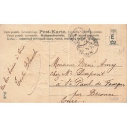 n°30137 - Carte Gaufrée - MSIB 13617 - Saint-Valentin - Va où je voudrais être - Anges portant un coeur