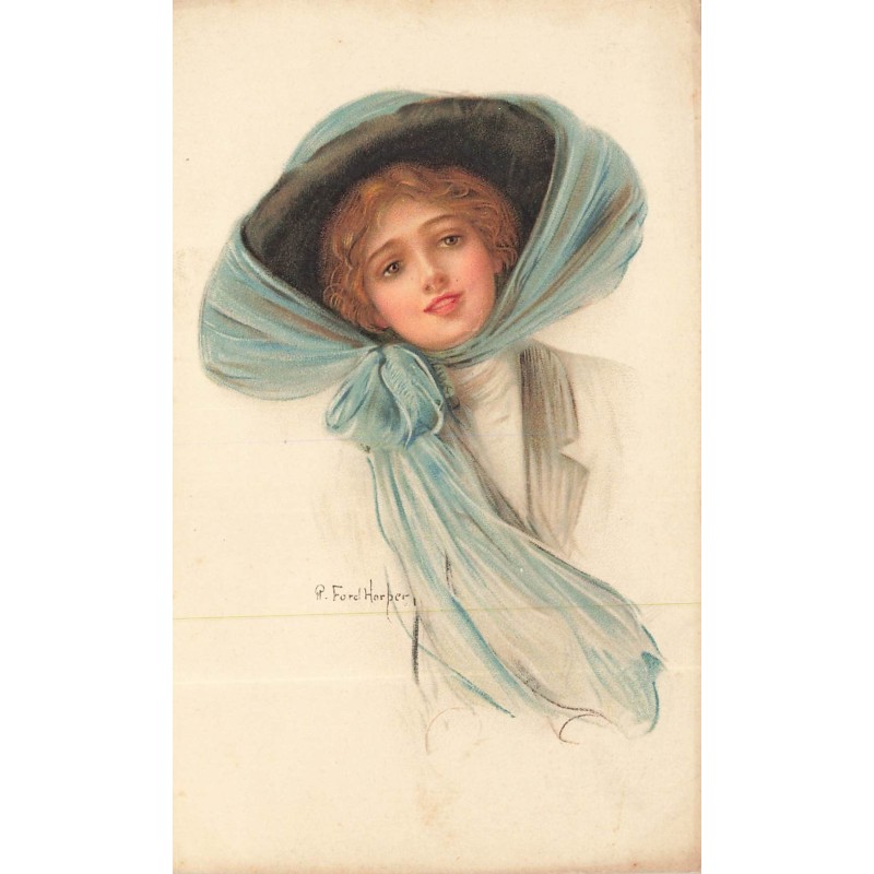 n°30154 - A. Ford Harper - MM Vienne n°846 - Jeune femme portant un chapeau noué par un voile
