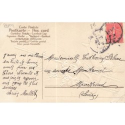 n°30178 - Carte Gaufrée - Bonne et Heureuse Année - Ramoneur portant son échelle