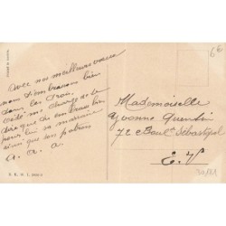 n°30181 - Bonne Année - Jeune femme tirant des teckels dans un petite charette - Dackel